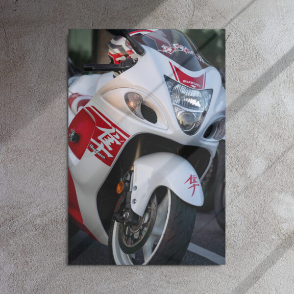 glossy-metal-print-in-white-24x36-front-67d0a1e33b9fb.jpg White Hyabusa - Metal Print